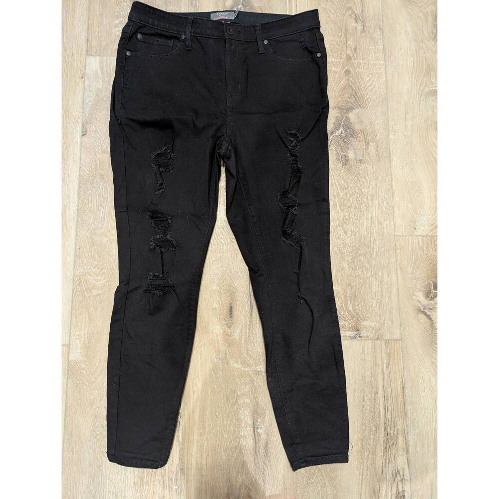 Torrid Bombshell Skinny Ripped Black Jeans Women's Plus 14R